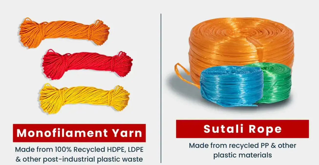 Recycled Monofilament Yarn & Sutali Rope in Nepal